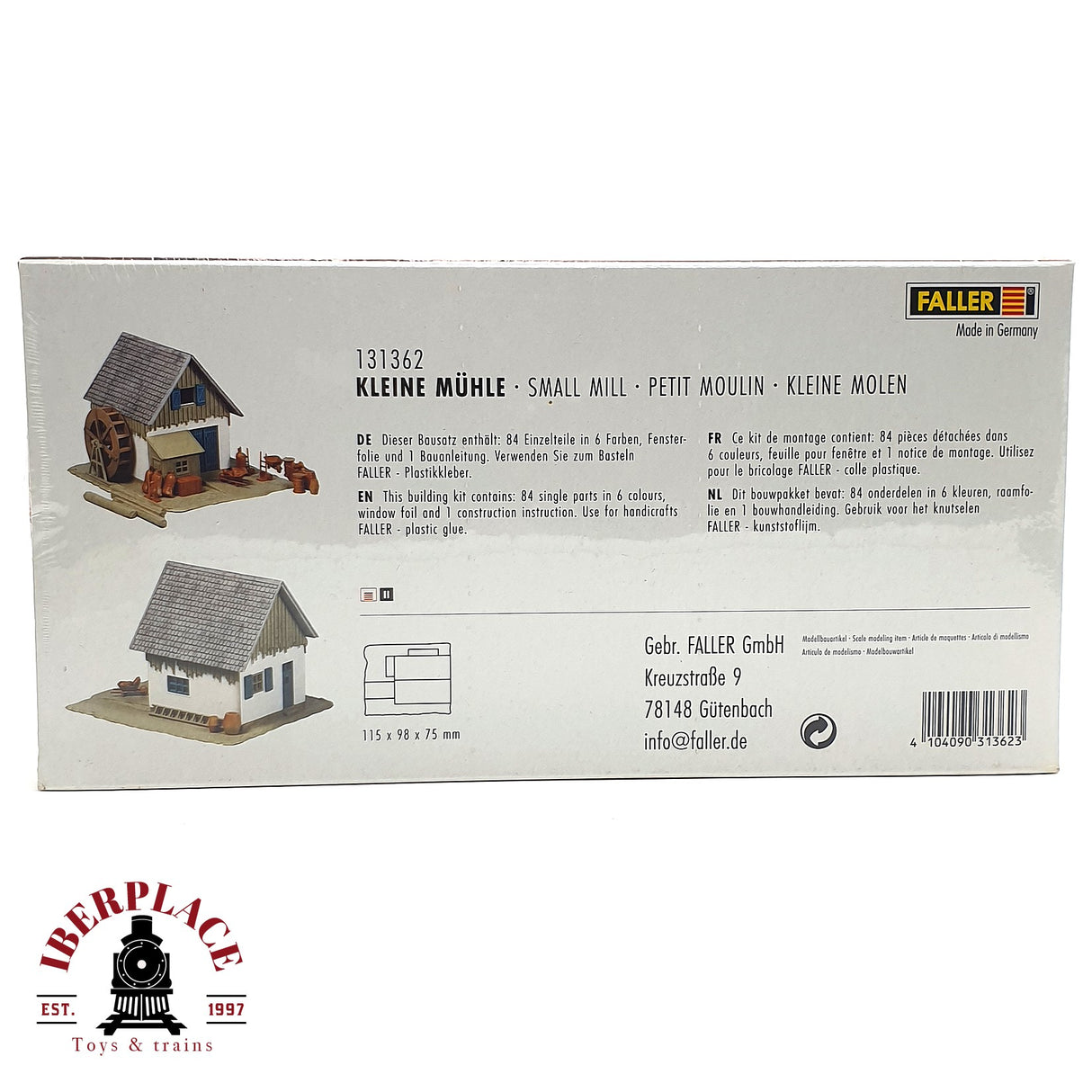 💡 Faller 131362 Pequeño molino Kit de montaje H0 escala 1:87 E18