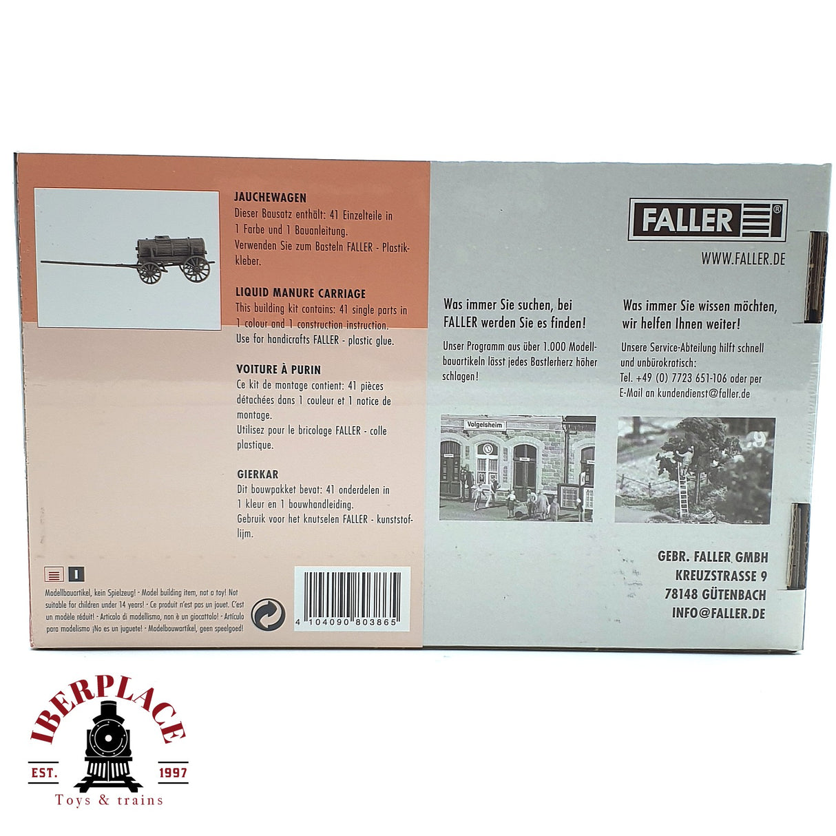 💡 Faller 180386 carro de estiércol Kit de montaje H0 escala 1:87 E18