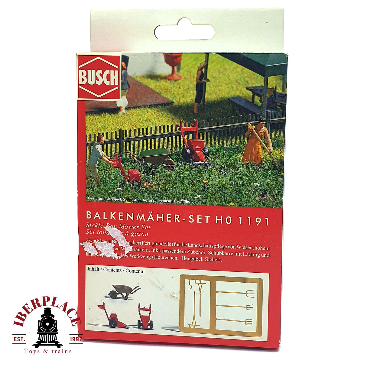 💡 Busch 1191 Set de cortacésped de barra kit de montaje H0 escala 1:87 E18