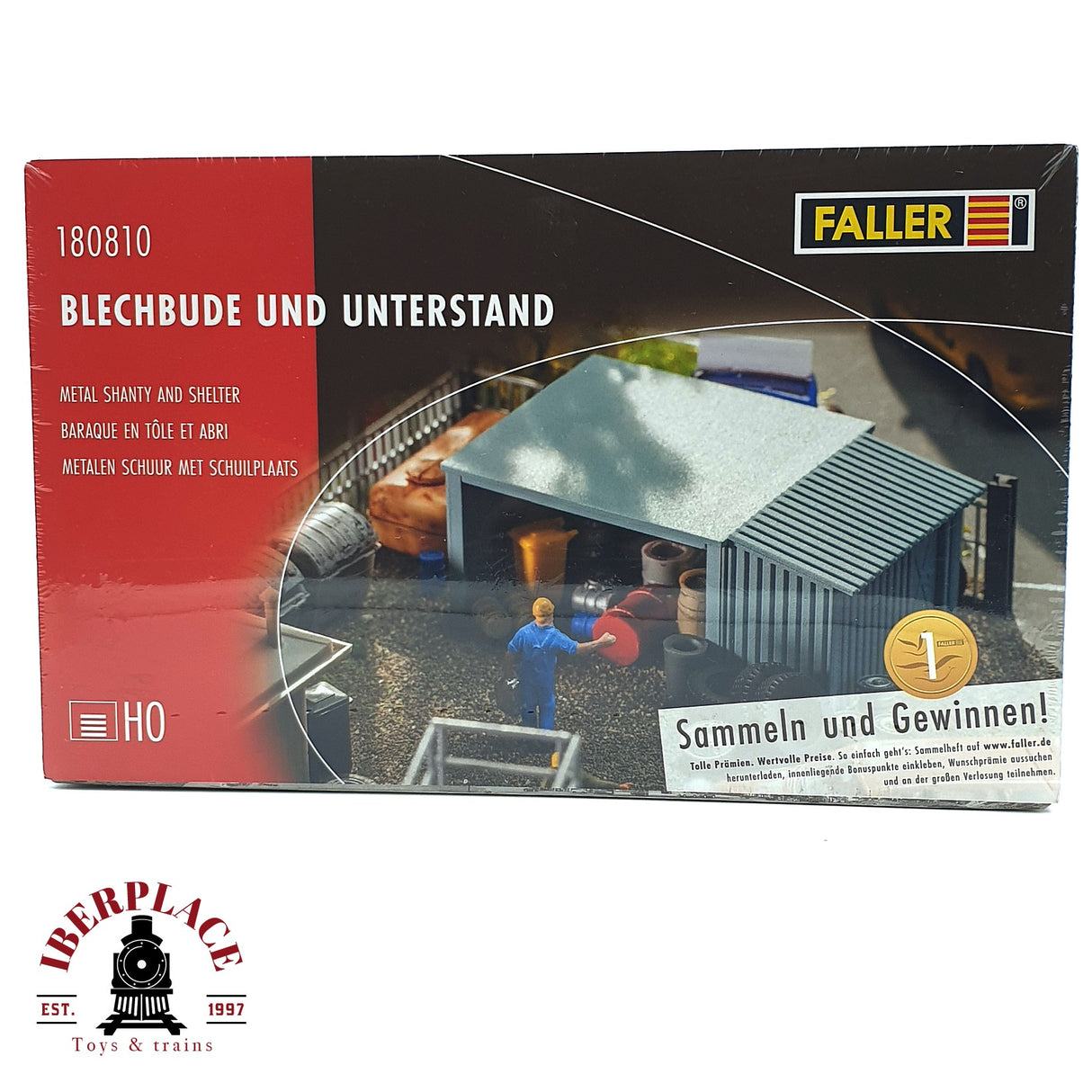 💡 Faller 180810 Caseta de chapa y refugio Kit de montaje H0 escala 1:87 E18