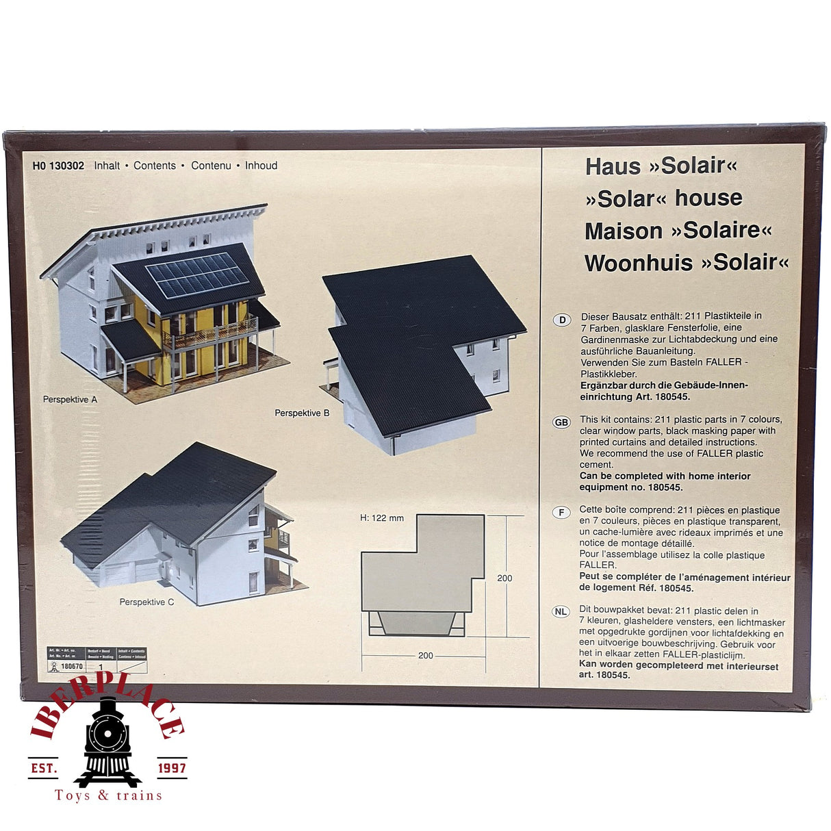 💡 Faller 130302 Casa Solair Kit de montaje H0 escala 1:87 E18