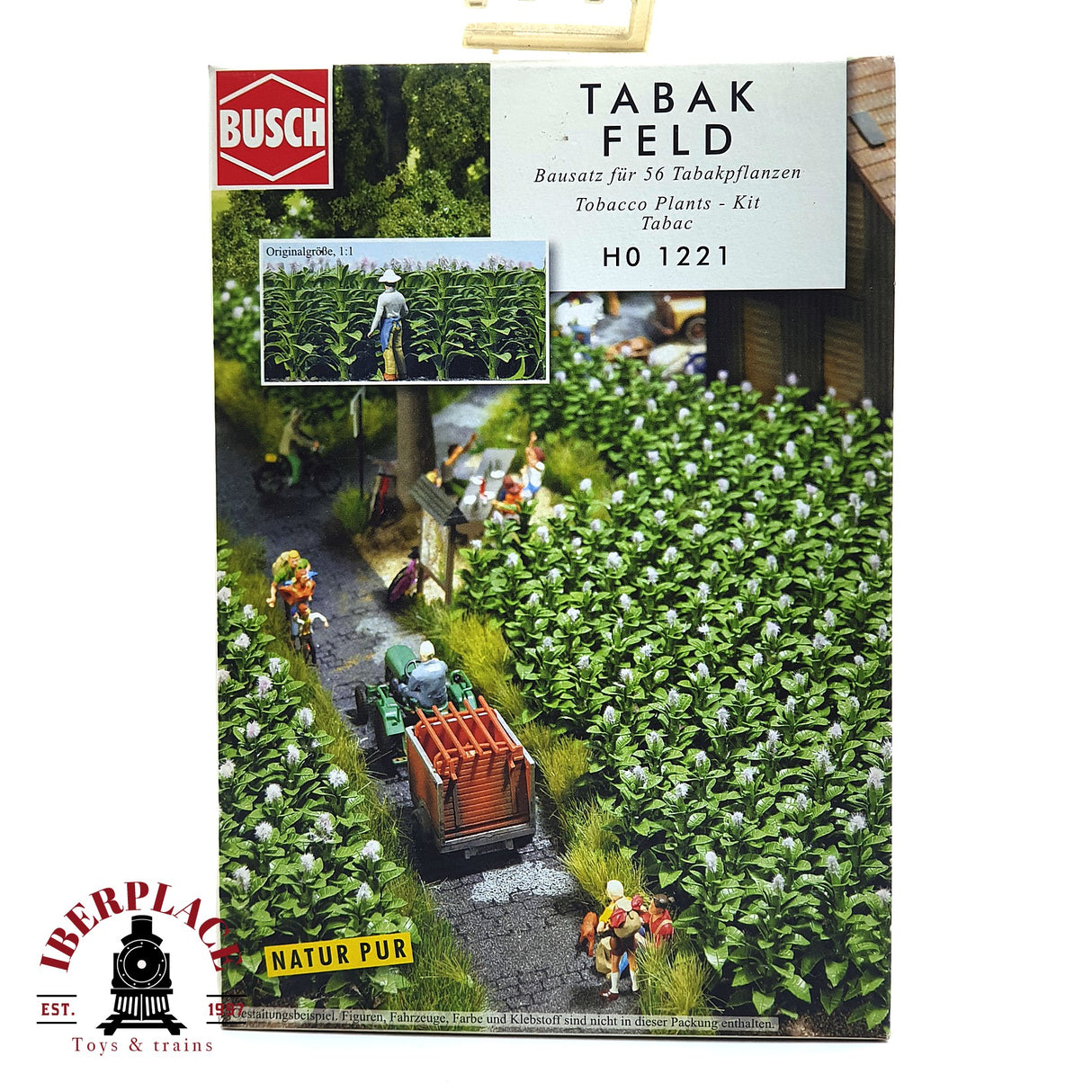 💡 Busch 1221 Plantas de tabaco Siembra de tabaco kit de montaje H0 escala 1:87 E18