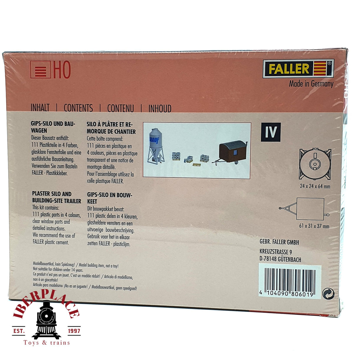 💡 Faller 180601 Silo de yeso y caseta de obra kit de montaje H0 escala 1:87 E18