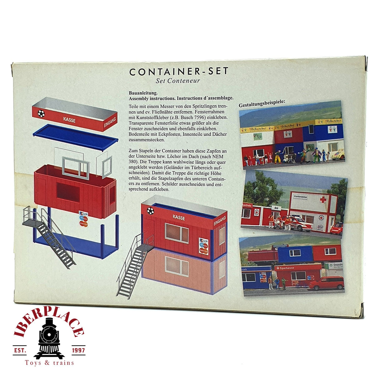 💡 Busch 1031 juego de contenedores para uso residencial y de oficina kit de montaje H0 escala 1:87 E18