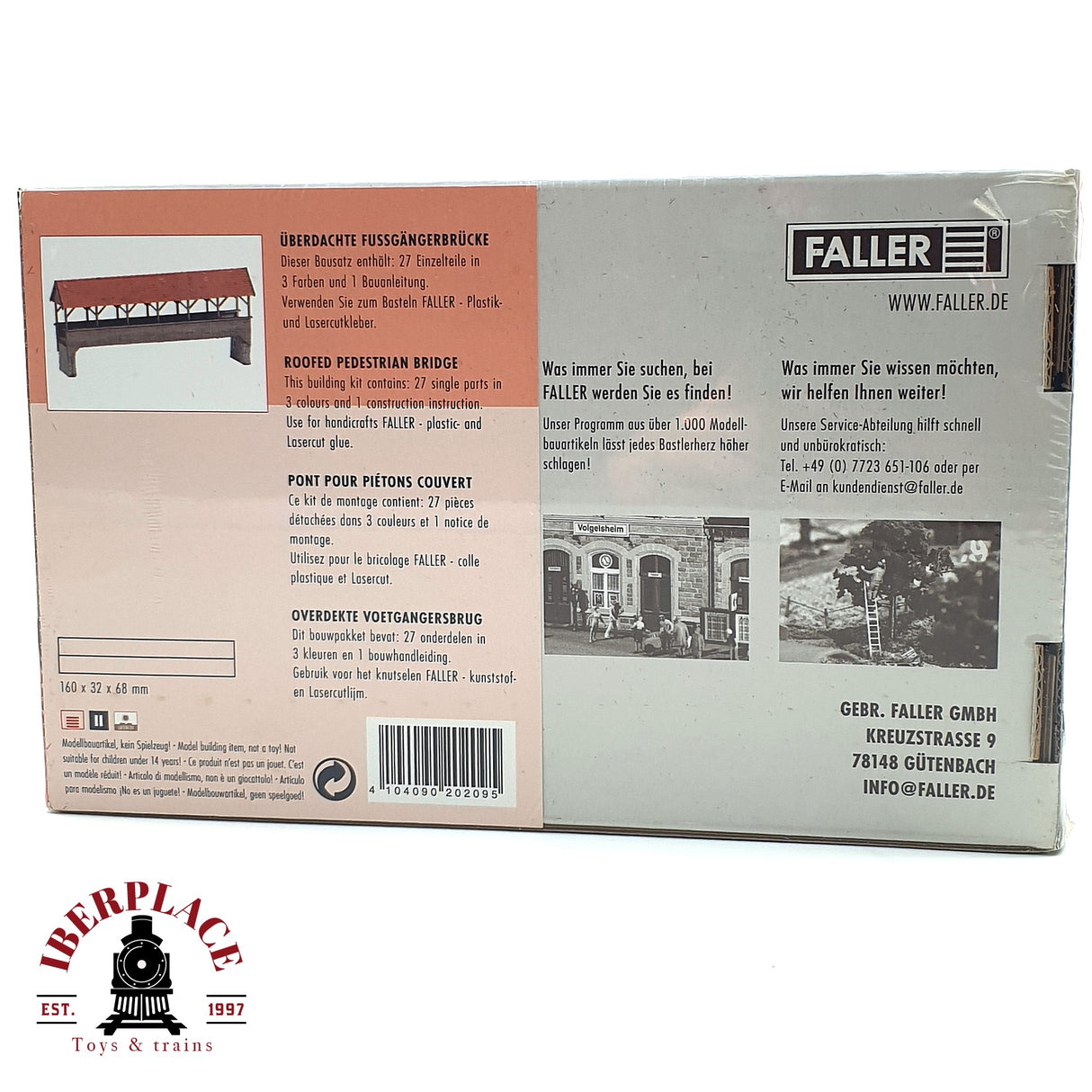 💡 Faller 120209 Pasarela peatonal cubierta kit de montaje H0 escala 1:87 E18