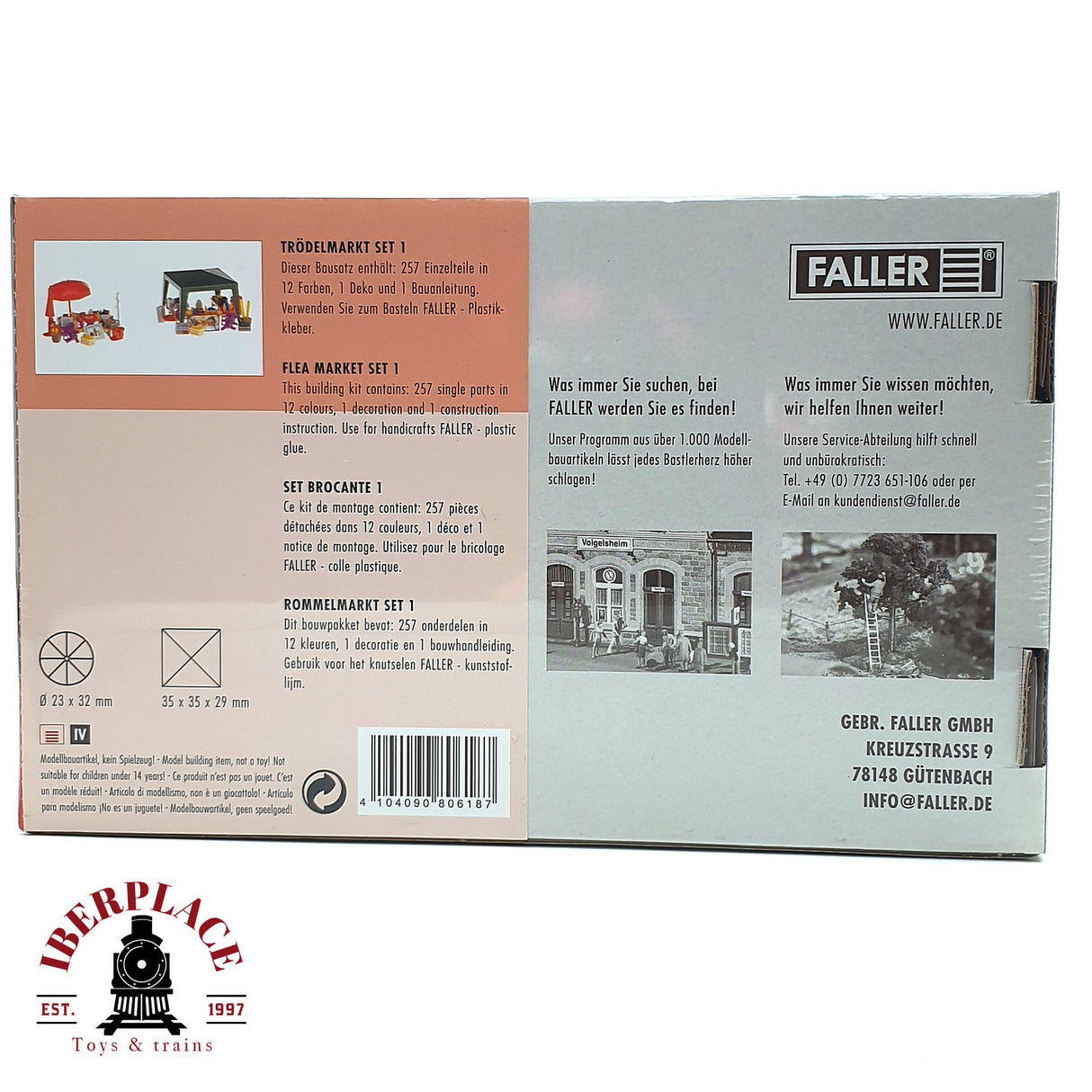 💡 Faller 180618 mercadillo set 1 kit de montaje H0 escala 1:87 E18