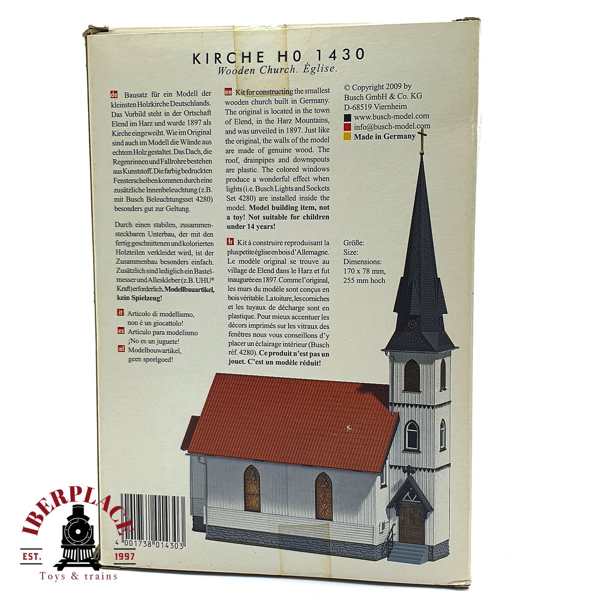 💡 Busch 1430 iglesia Kit de montaje H0 escala 1:87 E18