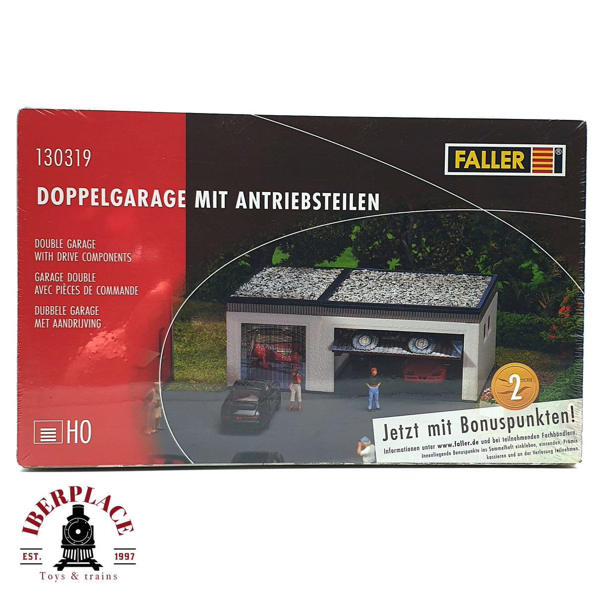 💡 Faller 130319 Garaje doble con sistema de apertura automática Kit de montaje H0 escala 1:87 E18