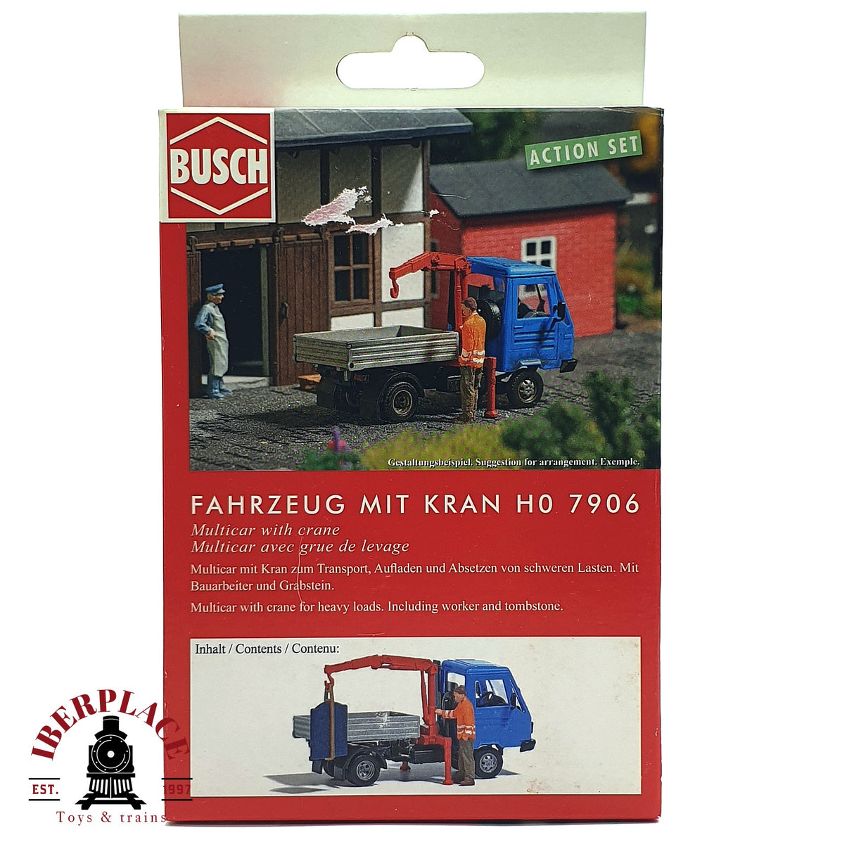 💡 Busch 7906 Vehículo con grúa Kit de montaje H0 escala 1:87 E18