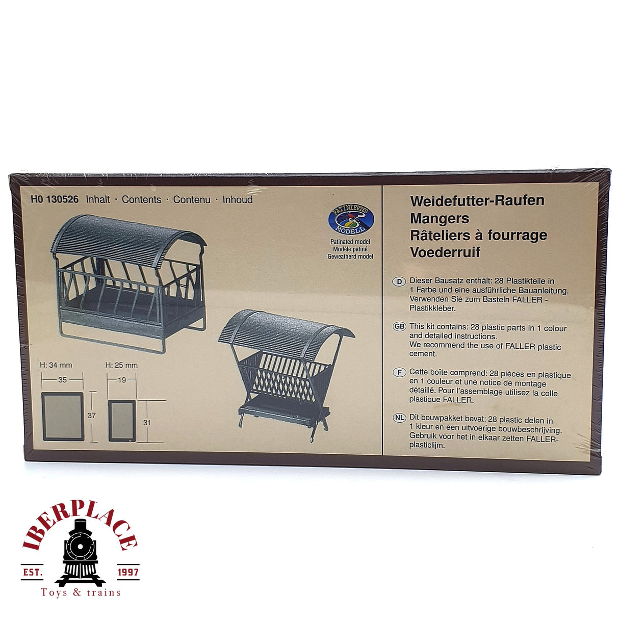 💡 Faller 130526 Comederos de forraje Kit de montaje H0 escala 1:87 E18