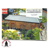 💡 Busch 1420 Puente de madera de Schwarzenberg Kit de montaje H0 escala 1:87 E18