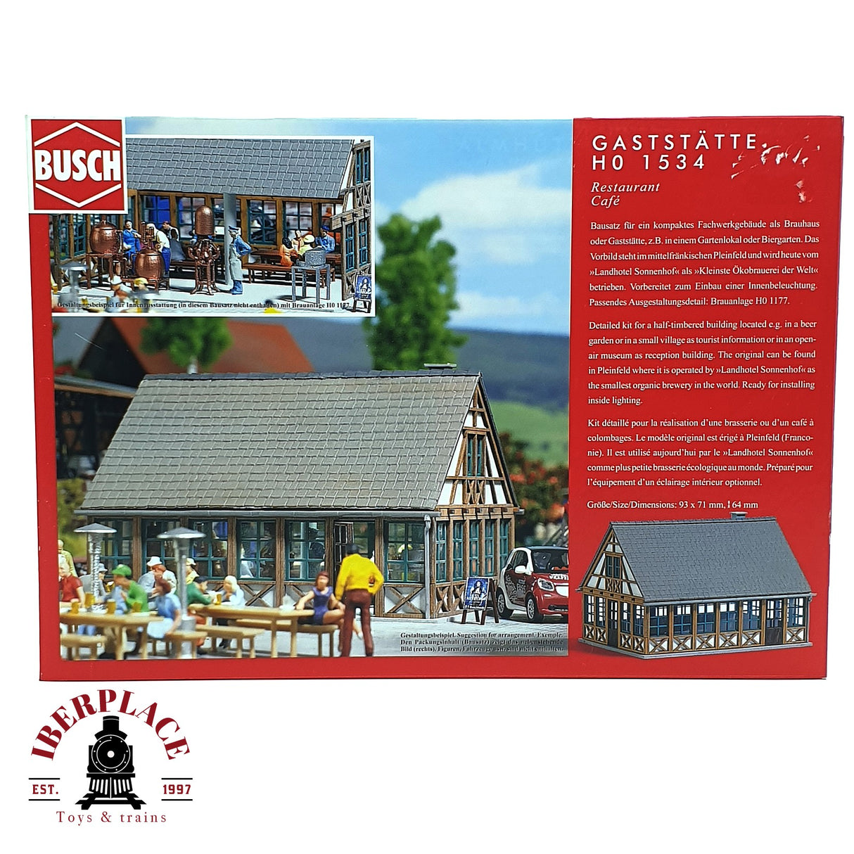 💡 Busch 1534 Restaurante Café Kit de montaje H0 escala 1:87 E18