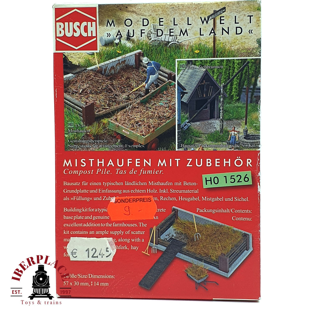 💡 Busch 1526 Montón de estiércol con accesorios Kit de montaje H0 escala 1:87 E18