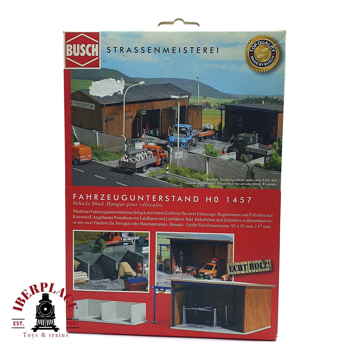 💡 Busch 1456 Aparcamiento cubierto Kit de montaje H0 escala 1:87 E18
