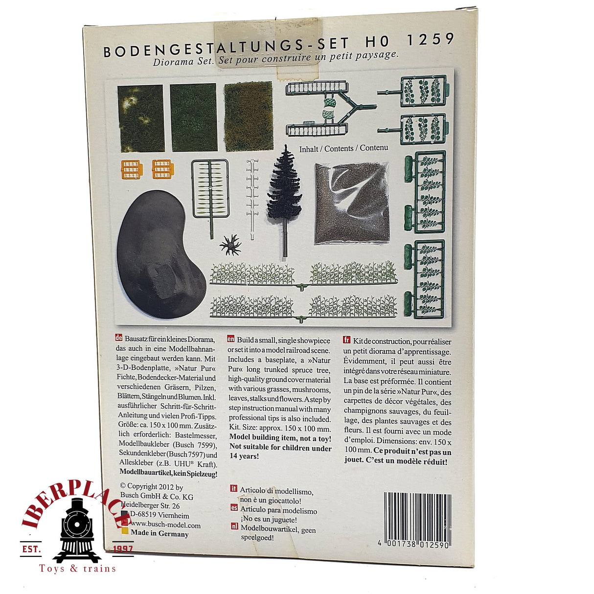 💡 Busch 1259 Set de decoración para suelos Natur Pur H0 escala 1:87 E18