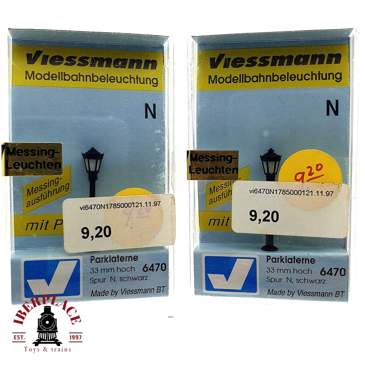 ♻️ Viessmann 2x 6470 Farolas de parking N escala 1:160 E19