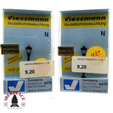 ♻️ Viessmann 2x 6470 Farolas de parking N escala 1:160 E19