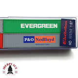 ♻️ Electrotren 0143 set de 4 contenedores internacional Maersk Evergreen Hyundai H0 escala 1:87 A27