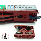 ♻️ Electrotren 5181K Vagon plataforma 3 contenedores Maersk RENFE H0 1:87 DC