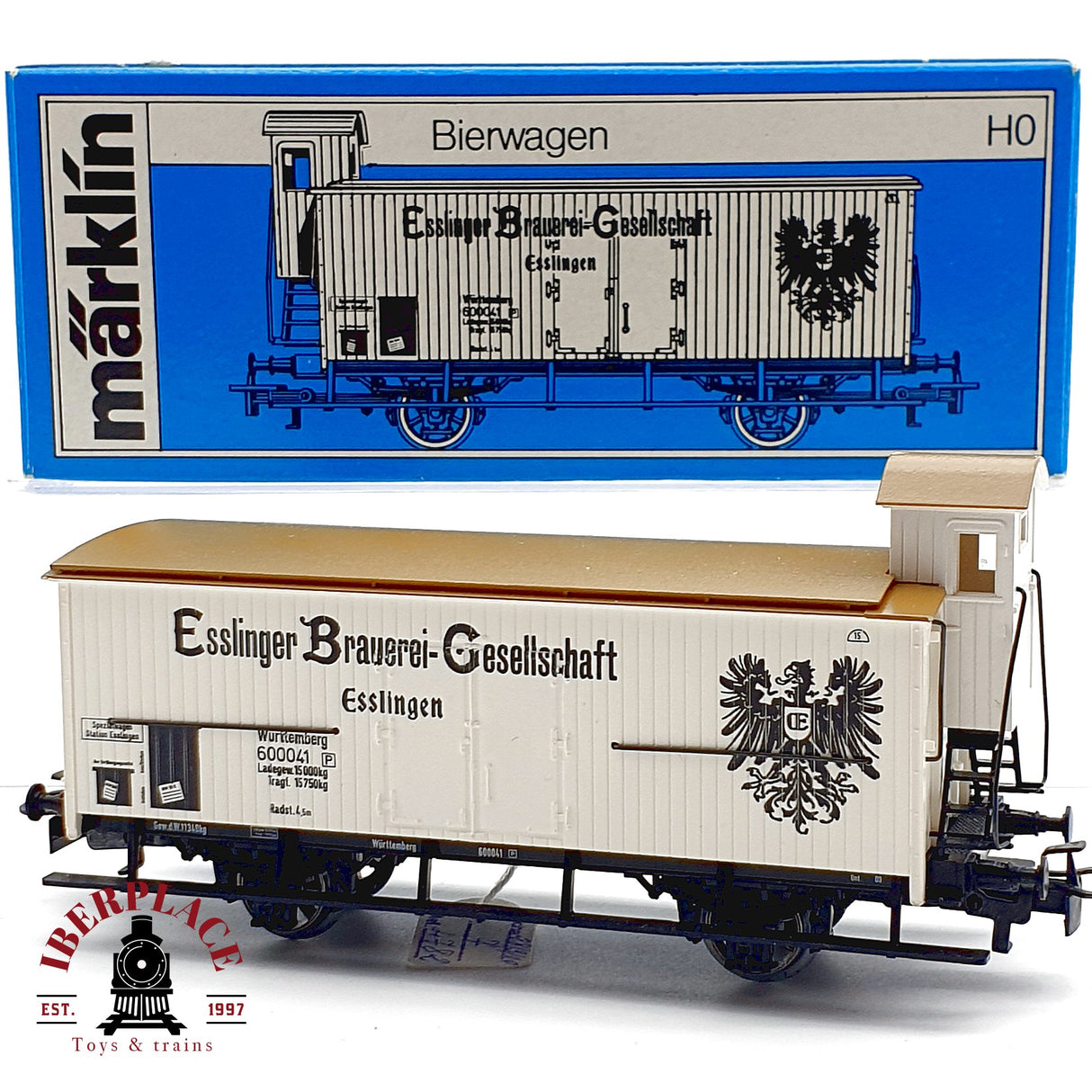 ♻️ Märklin 4782 Vagón Cervecero Garita Esslinger Brauerei K.W.St.E. AC H0 Escala 1:87