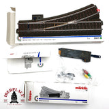 ♻️ Märklin 2x 24611 74490 Desvío a la izquierda y motor para desvío H0 escala 1:87 E20 2/4