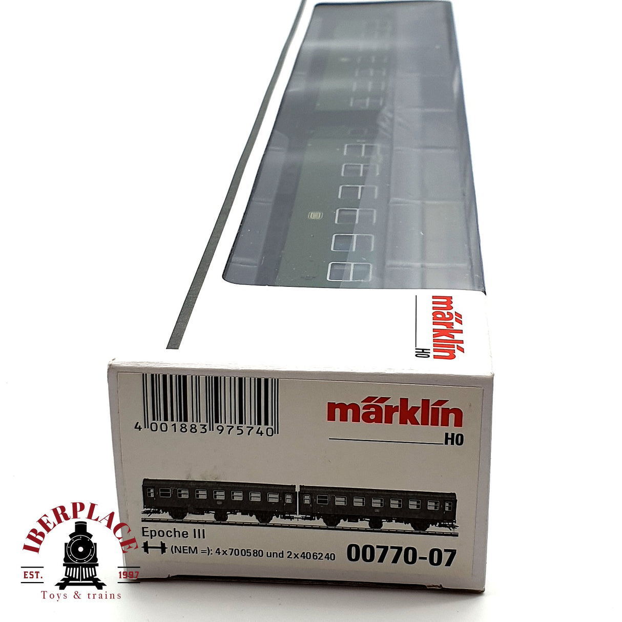 ♻️🔒 Märklin 00770 vagón pasajeros reconvertido de 1 y 2 clase DB H0 escala 1:87