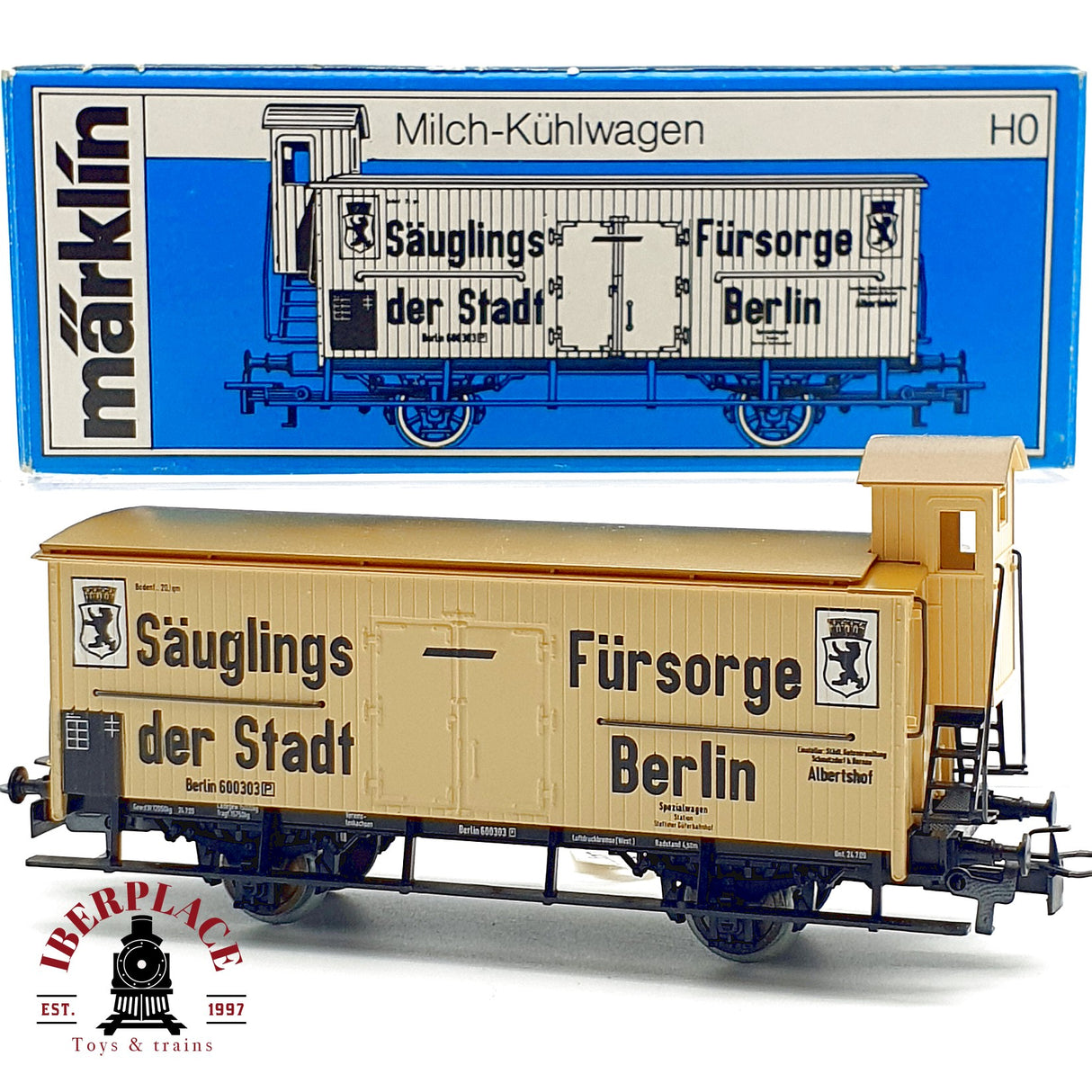 ♻️ Märklin 4781 vagón Refrigerado Garita Milch Säuglingsfürsorge Berlin AC H0 Escala 1:87