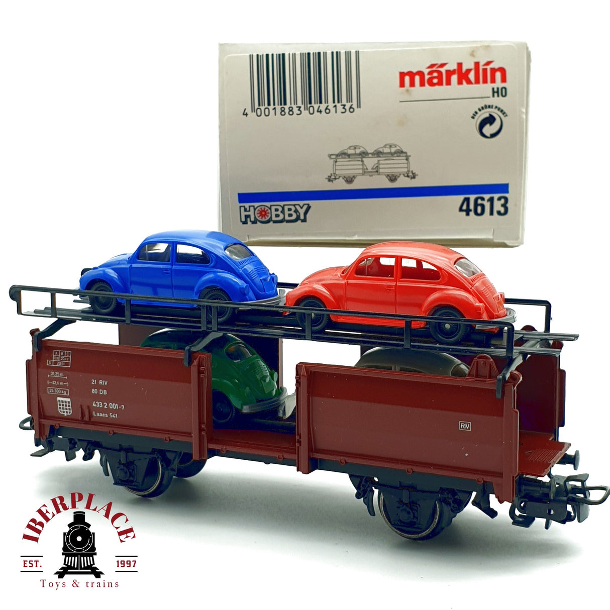 ♻️  Märklin 4613 vagón porta coches DB 433 2 001-7 H0 escala 1:87 E21