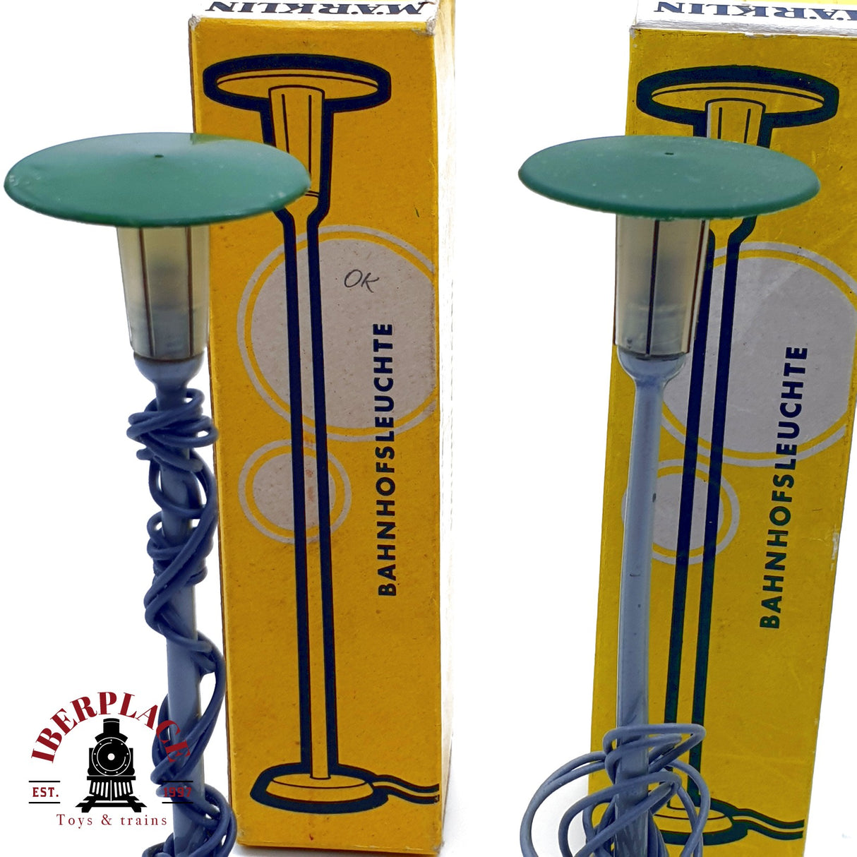 ♻️ 4x Märklin 7047 Farolas de estación H0 escala 1:87 E20 3/3
