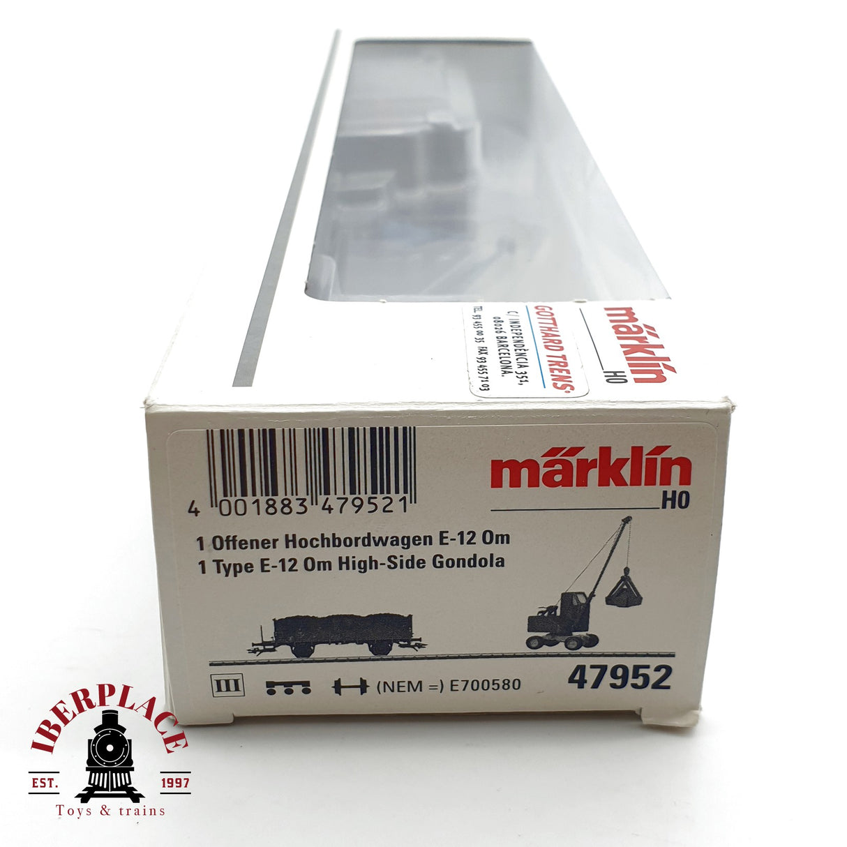 ♻️ Märklin 47952 vagon abierto con carbón y excavadora H0 escala 1:87 A27