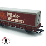 ♻️ Märklin 48112 vagón plataforma con contenedor Mink-Bürsten  H0 escala 1:87 A27