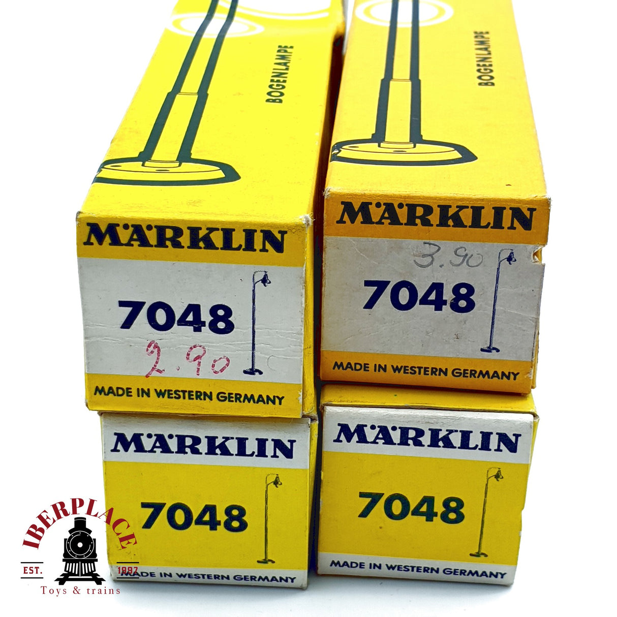♻️ 4x Märklin 7048 Lámpara de arco H0 escala 1:87 E20