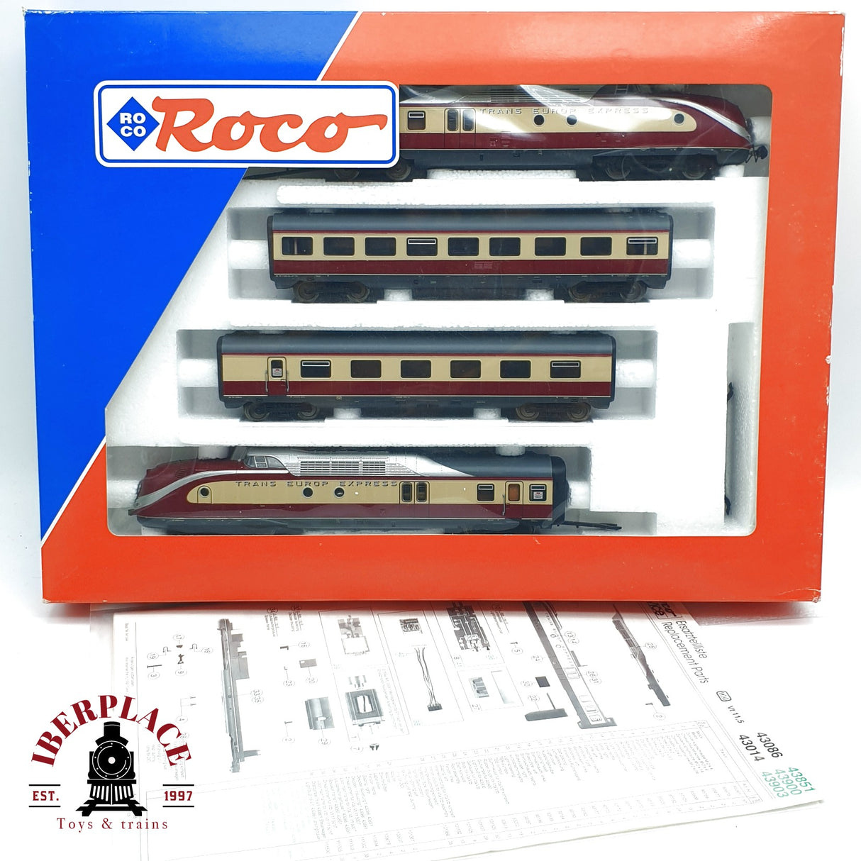 ♻️  AC Roco 43910 Set Tren Diesel VT 11.5 Trans Europ Express H0 escala 1:87 E21