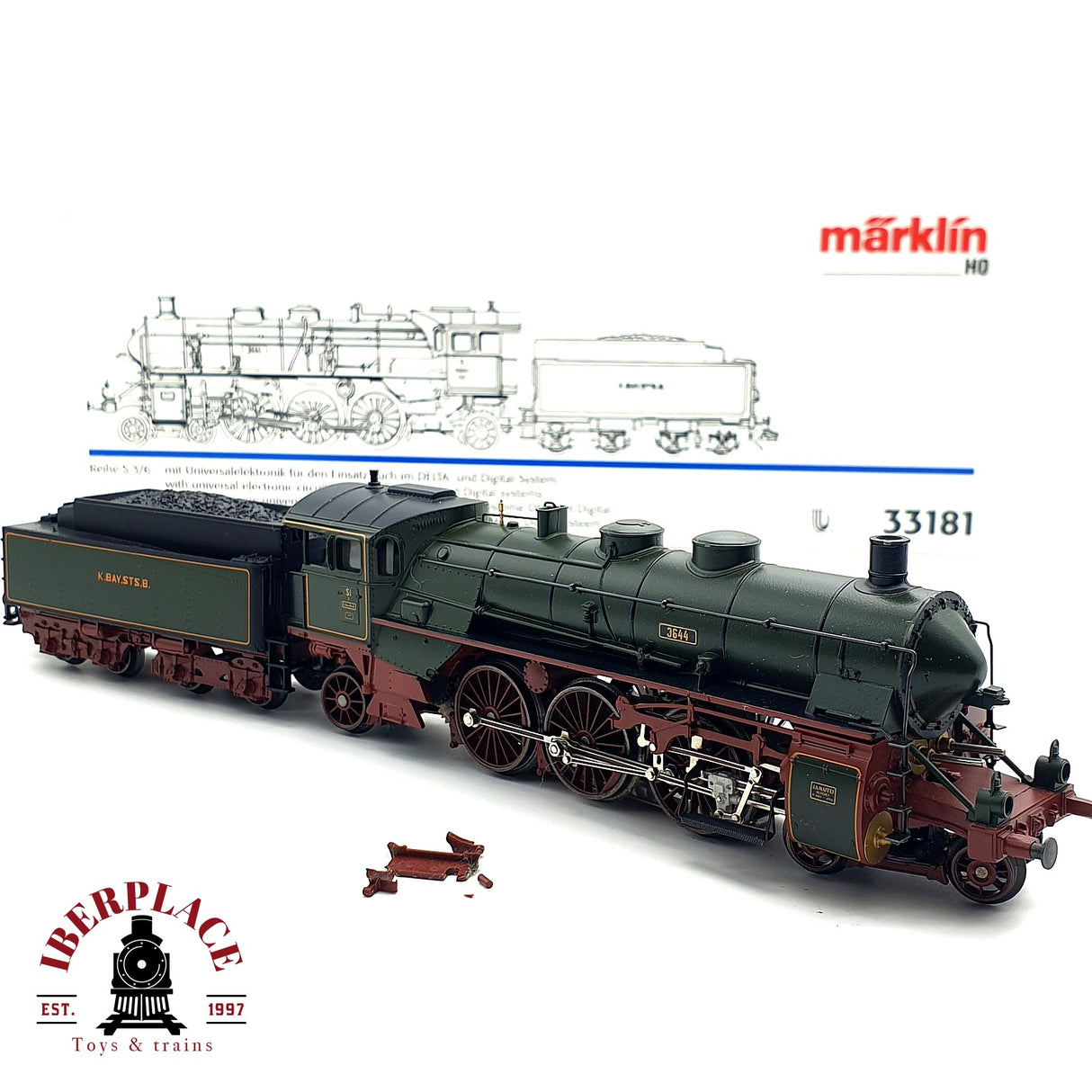 ♻️ AC Märklin 33181 Locomotora 3644 K.Bay.Sts.B H0 escala 1:87 V10