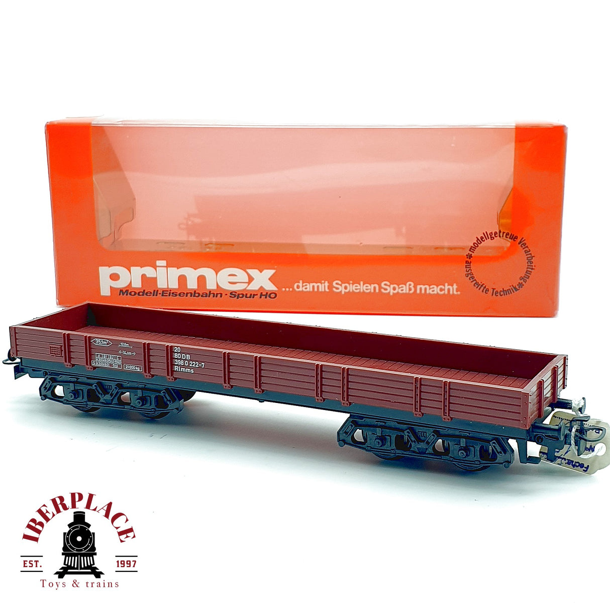 ♻️ Märklin Primex 4537 Vagón Plataforma Bordes Rlmms DB Niederbordwagen AC H0 Escala 1:87