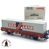 ♻️ Märklin 00760-07 Vagon portacontenedor SEA LAND Sgns DB AG H0 1:87 AC