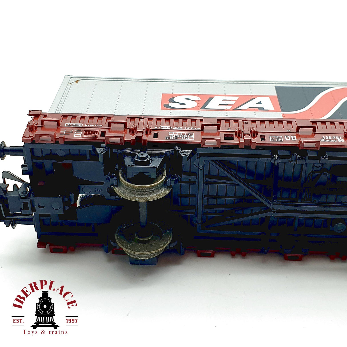 ♻️ Märklin 00760-07 Vagon portacontenedor SEA LAND Sgns DB AG H0 1:87 AC