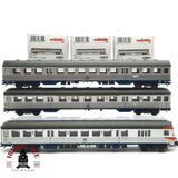 ♻️ Märklin 3x vagones pasajero y vagón piloto Silberling DB H0 escala 1:87 A27