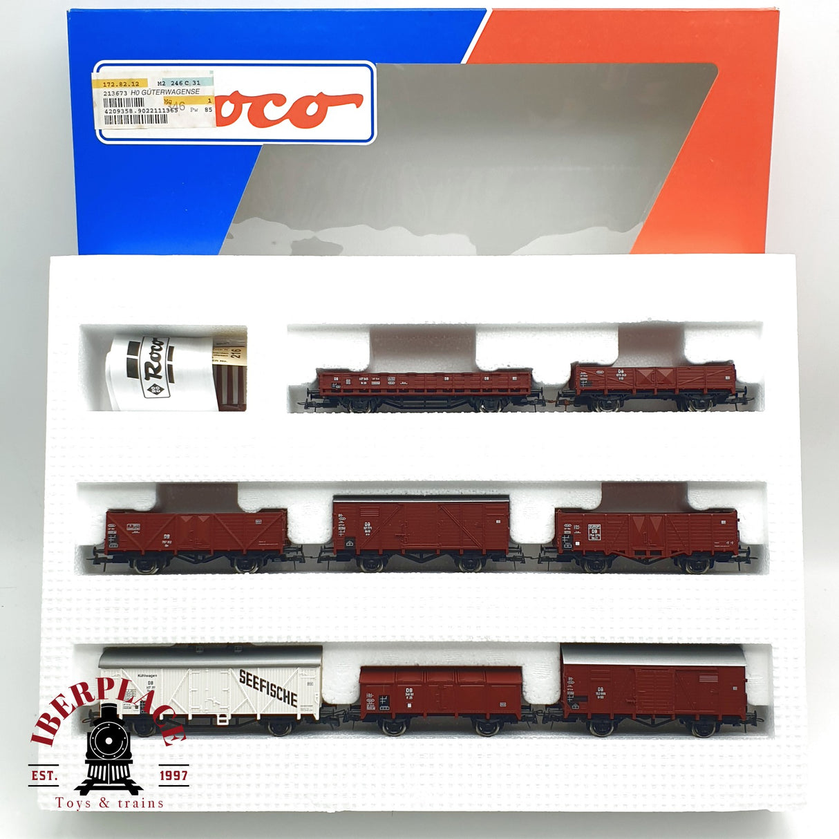 ♻️ DC Roco 44002 set de 8 vagones mercancía DB Seefische H0 escala 1:87 E21