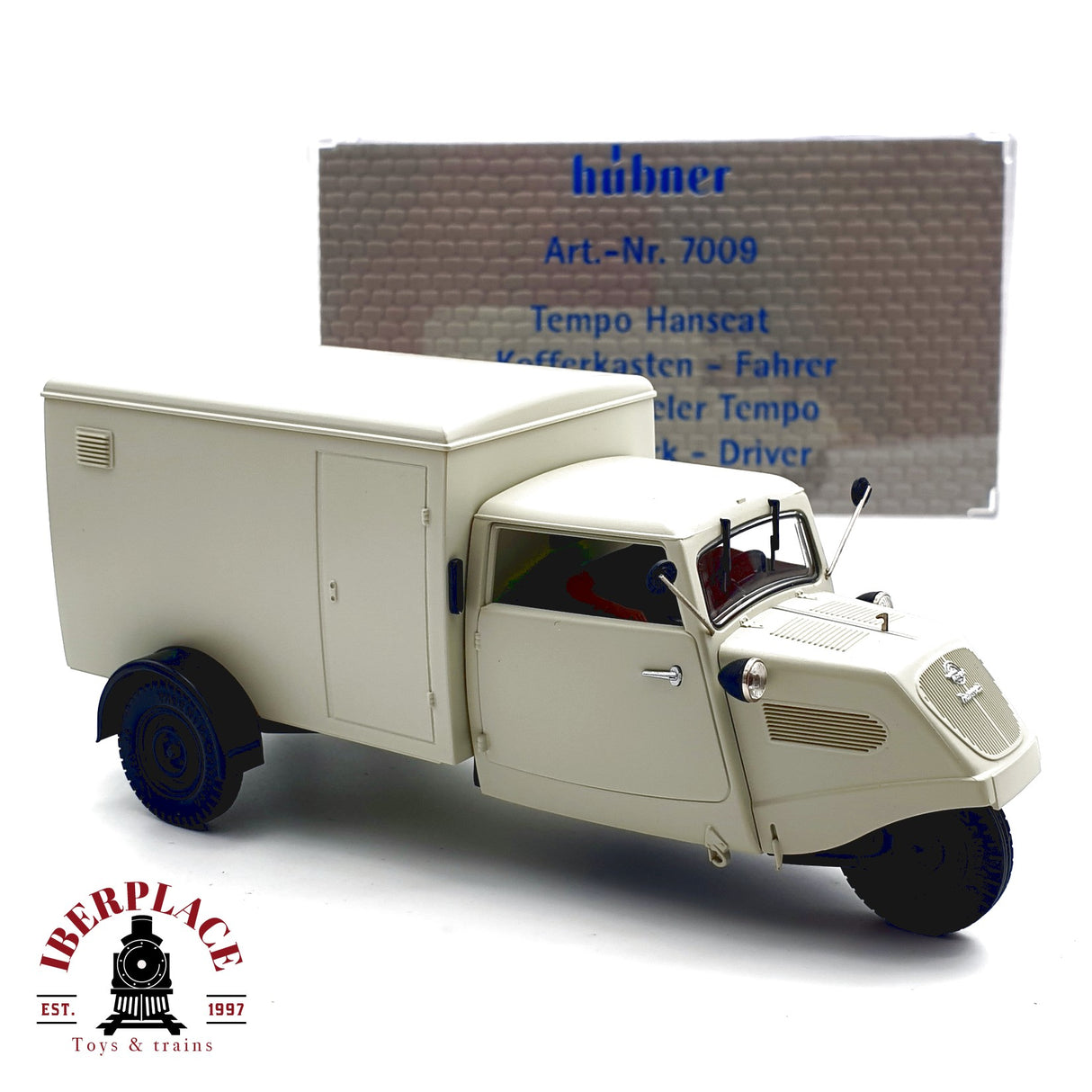 ♻️ Hübner 7009 Coche Tempo Hanseat con conductor escala 1:32 E20