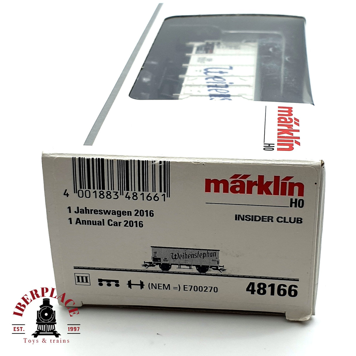 ♻️ Märklin 48166 vagon anual 2016 Weihenstephan DB H0 escala 1:87 E19