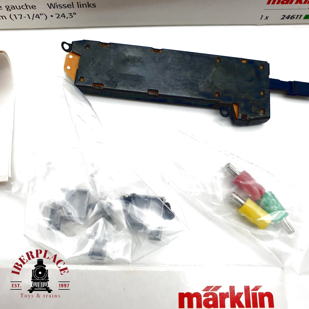 ♻️ Märklin 2x 24611 74490 Desvío a la izquierda y motor para desvío H0 escala 1:87 E20 2/4