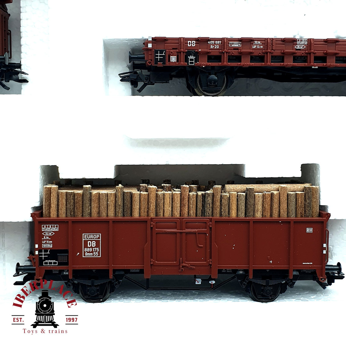 ♻️ Märklin 46132 Set de mercancias Carga de madera DB H0 escala 1:87 E19
