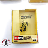 ♻️ BRAWA 7x placas de distribución Lamparas farolas anuncio con reloj H0 escala 1:87 E20
