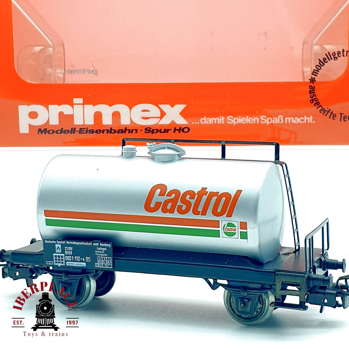 ♻️ Märklin Primex 4549 Vagón Cisterna Castrol Plata H0 Escala 1:87