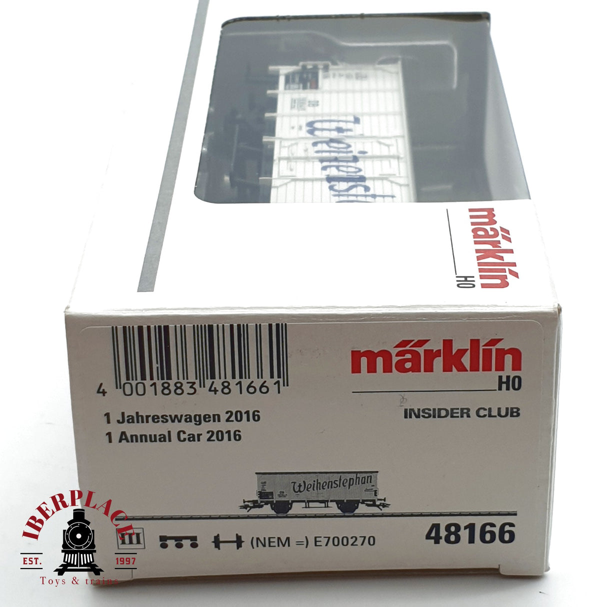 ♻️ Märklin 48166 vagón jahreswagen 2016 Weihenstephan DB H0 escala 1:87 A27
