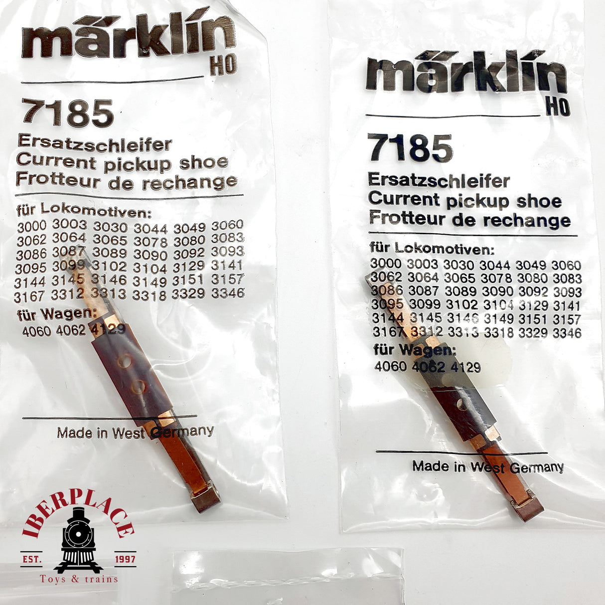 ♻️ Märklin Lote Recambios 2x 7185 Patines + Frotadores + Escobillas 60030 AC H0 Escala 1:87
