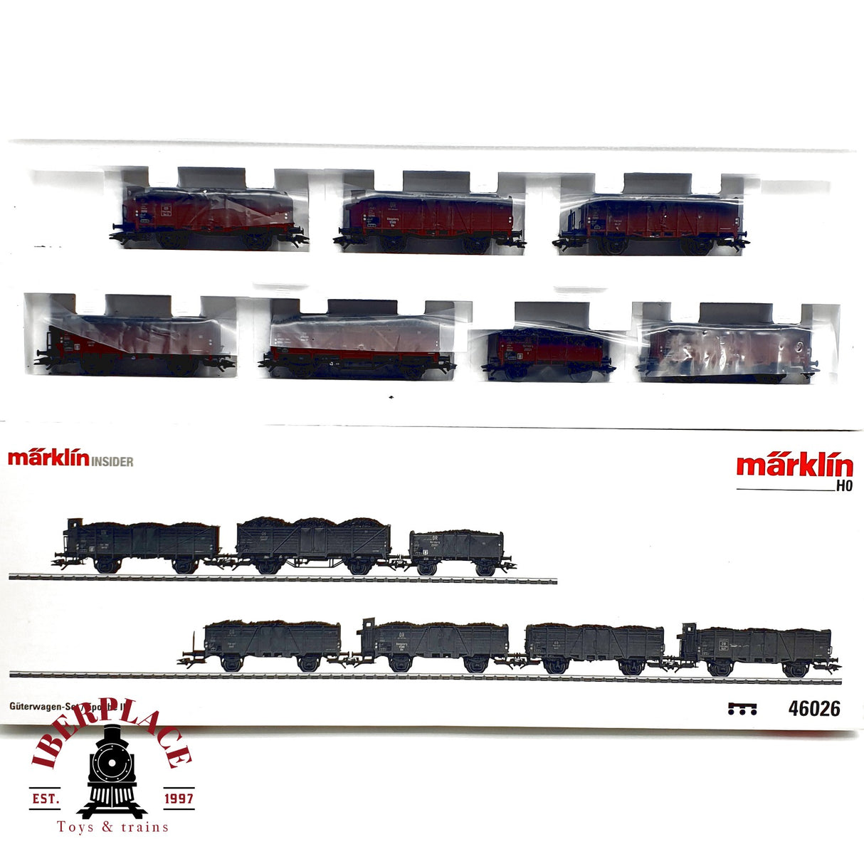 ♻️ Märklin 46026 Set de mercancias con carga de carbón DB H0 escala 1:87 E20