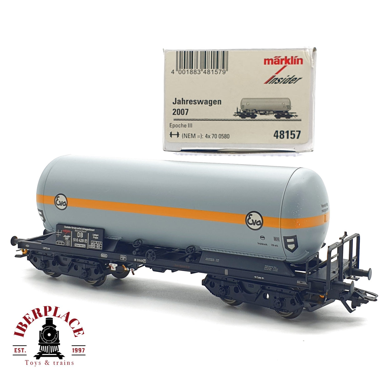 ♻️ Märklin 48157 vagón jahreswagen 2007 cisterna eva DB H0 escala 1:87 A27