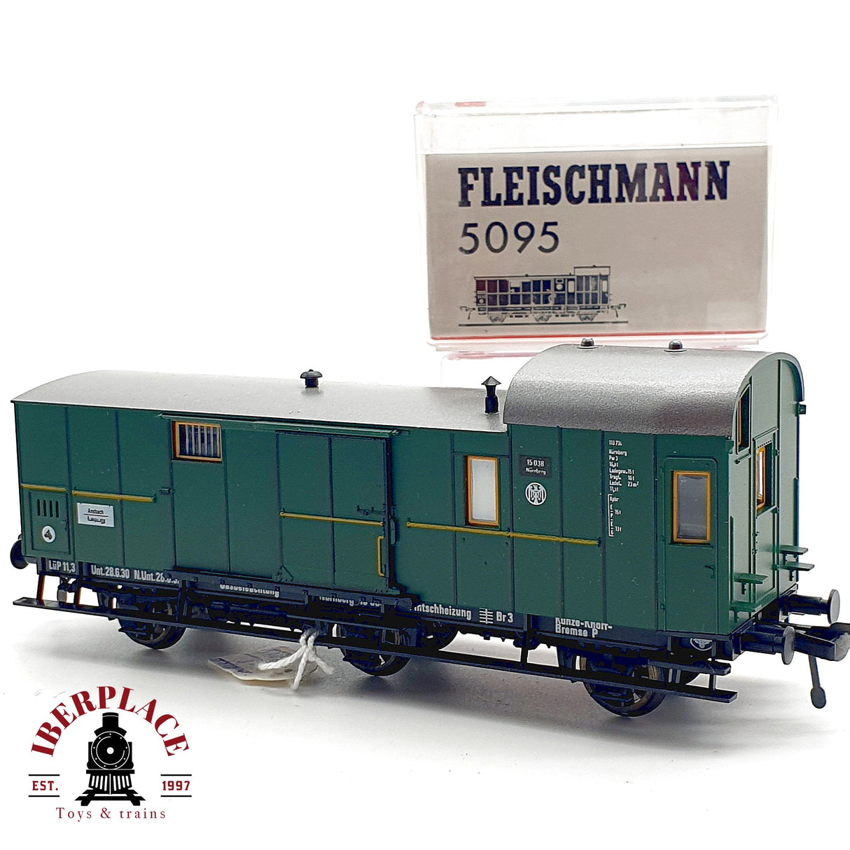 ♻️ Fleischmann 5095 Vagón Equipajes Furgón Verde DRG DC H0 Escala 1:87